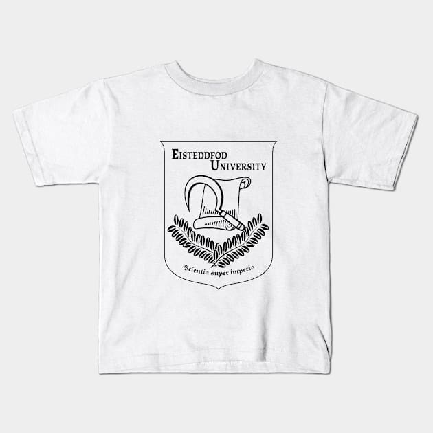 Eisteddfod University Crest Kids T-Shirt by Emily Lavin Leverett